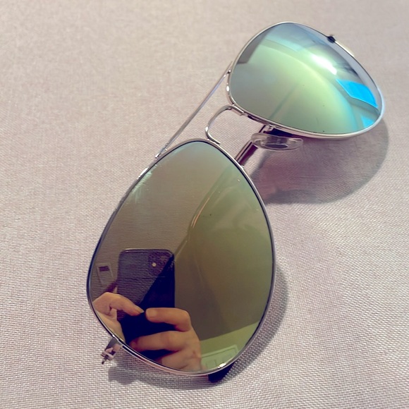 Ellison Aviator Style Men’s Women’s Gold Metal Mirror Lens Sunglasses & Case - Picture 5 of 10